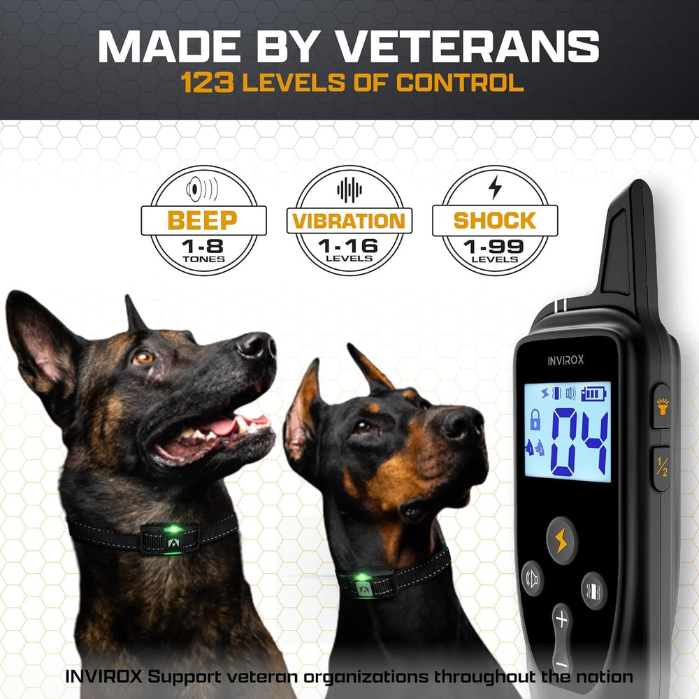 INVIROX X2 Dog Training Collars System For 2 Dogs - INVIROX DOG TRAINING GEAR