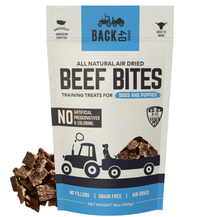 Beef Bites: All Natural Premium Air Dried Training Treats - 16oz