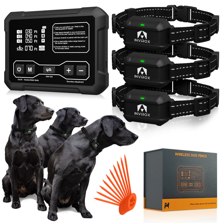 INVIROX RADAR WIRELESS INVISIBLE FENCE FOR 3 DOGS